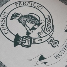 Hunter Clan Crest Tea Towel
