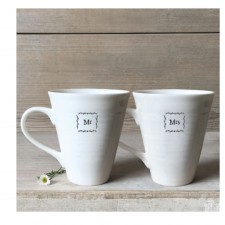East of India 'Mr and Mrs' Mug Set