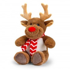 Keel Toys Keeleco Christmas Reindeer With Scarf 20cm Soft Toy