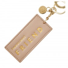 Katie Loxton Chain Keyring "Fabulous Friend" in Soft Tan