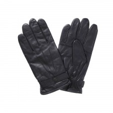 Barbour Mens Burnished Leather Thinsulate Gloves in Black