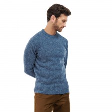 Barbour Mens Newbury Crew Jumper In Blue Mix