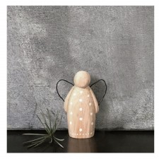 East of India Small Dotty Wooden Angel