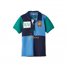 Joules Boys HARRY Cut and Sewn Embellished Polo in French Navy  9-10 Years
