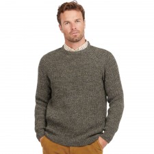 Barbour Mens Horseford Crew Jumper In Olive