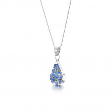 Shrieking Violet Forget-me-not Small Teardrop Pendant