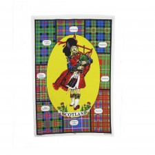 Glen Appin Scottish Piper Tea Towel 100% Cotton
