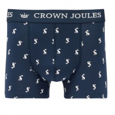 Joules Crown Joules Cotton Boxers 2 Pack in Navy Hare
