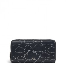 Radley Every Cloud Large Zip Around Purse in Black