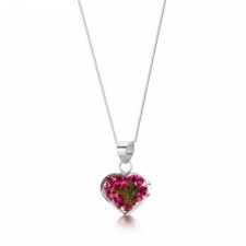 Shrieking Violet Heather Small Heart Pendant