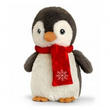 Keel Toys Keeleco Christmas Penguin With Scarf 25cm Soft Toy