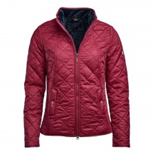 Barbour Ladies Backstay Quilted Jacket in Deep Pink UK 8