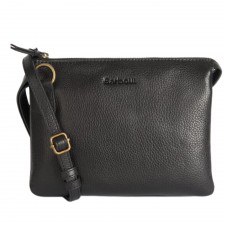 Barbour Lochy Leather Crossbody Bag in Black