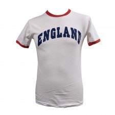 Mens England Football Themed T-Shirt In White