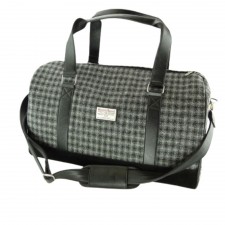 Harris Tweed Clyde Weekend Bag in Grey Dogtooth