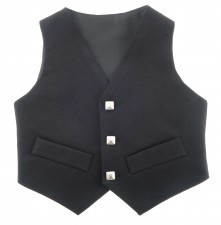 Glen Appin Childs Black Waistcoat