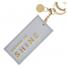 Katie Loxton Chain Keyring "Choose To Shine" in Cloud Blue