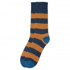 Barbour Mens Houghton Stripe Socks In Midnight