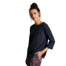 Joules Ladies Leonie Cotton Pyjama Tee In Navy UK S