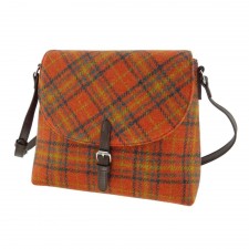 Harris Tweed 'Torridon' Shoulder Bag In Deep Orange Check