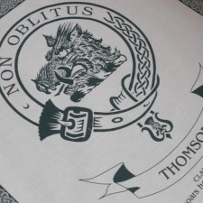 Thomson Clan Crest Tea Towel