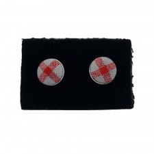 Ingles Buchan Thomson Grey Clan Tartan Cufflinks