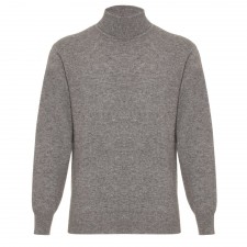Lona Scott 100% Cashmere Mens Roll Neck Jumper in Grey UK XL