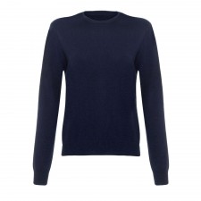 Lona Scott Ladies Oxford Blue Cashmere Crew Neck Jumper UK M