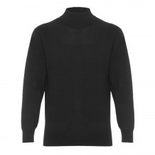 Lona Scott Mens Black Polo Neck Jumper 100% Cashmere UK L