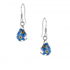 Shrieking Violet Forget-me-not Teardrop Drop Earrings
