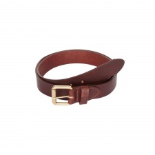 Barbour Matte Leather Belt in Brown