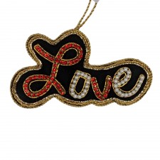 Black And Gold Love Hanging Decoration