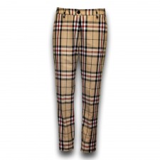 Ladies Tartan Trousers in Camel Thomson Tartan