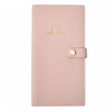 Katie Loxton Travel Wallet 'Choose Adventure' in Dusty Pink