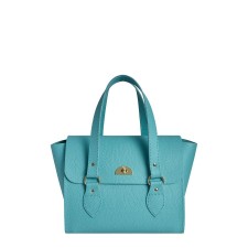Cambridge Satchel Medium 'Emily' Tote Bag in Cambridge Blue Celtic Grain Leather