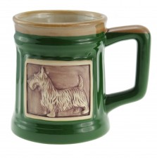 Glen Appin Green Scottie Dog Stoneware Mug