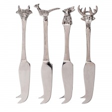 The Just Slate Company 4 Country Animals Mini Cheese Knives