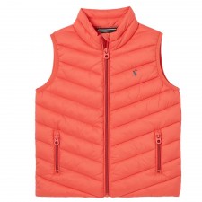 Joules Girls Croft Padded Packable Gilet in Dusty Red