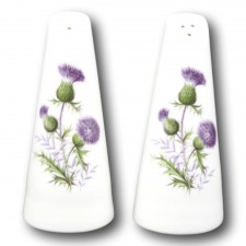 Scottish Thistle Bone China Salt and Pepper Set