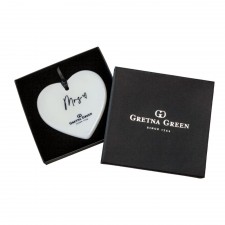 Gretna Green Mrs Hanging Stone Heart Decoration