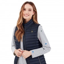 Joules Ladies Snug Shower Proof Packable Gilet In Marine Navy UK 8