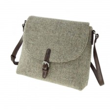 Harris Tweed 'Torridon' Shoulder Bag In Plain Oatmeal