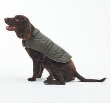 Barbour Baffle Quilted Dog Coat in Dark Olive