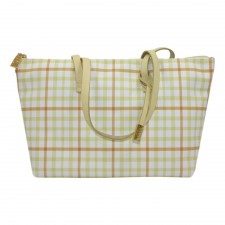 Daks Ladies Small Shopping Bag in Yellow Check
