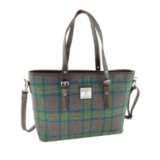 Harris Tweed 'Spey' Large Tote Bag in Skye Tartan Check