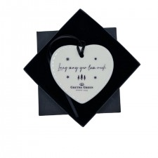 Gretna Green Lang May Yer Lum Reek Hanging Stone Heart Decoration