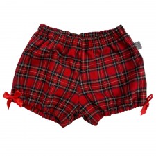Zoom Baby Tartan Bloomers with Bows in Royal Stewart Tartan