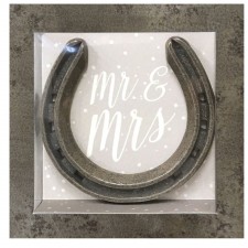East of India 'Mr & Mrs' Grey Dots Horseshoe
