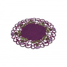 Glencoe Purple Thistle Design 12 Inch Table Doily