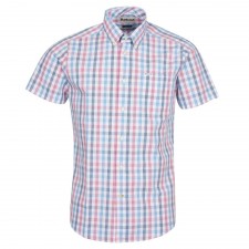 Barbour Mens Longstone Short Sleeved Tailored Shirt In Red